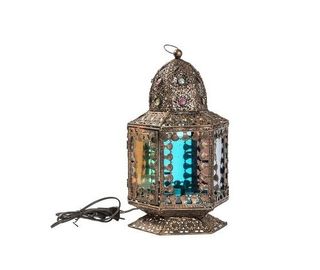 Lampada da tavolo orientale colorata