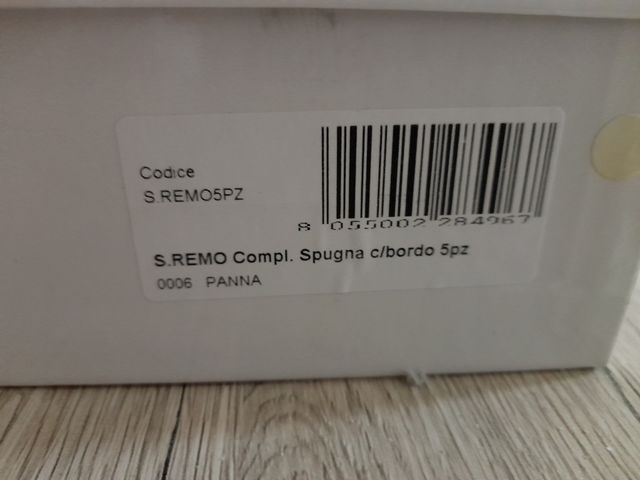 Completo bagno 5 pezzi color panna