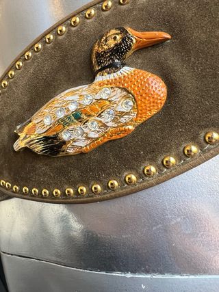 Cintura tradizionale folk vintage anatra strass