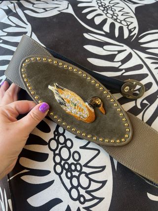 Cintura tradizionale folk vintage anatra strass