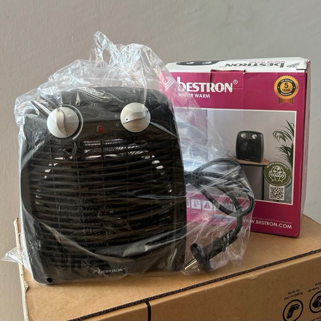 Calefactor Bestron, 1000/2000 Vatios, Negro