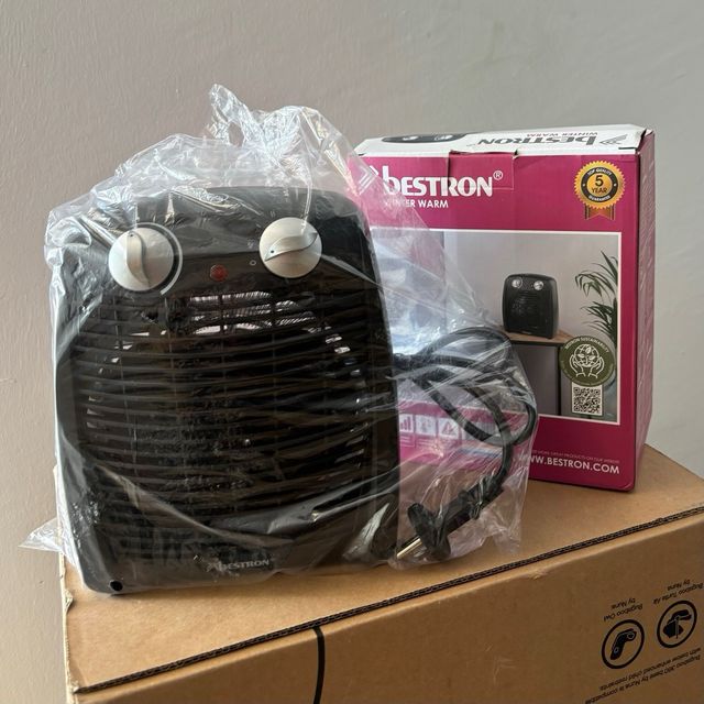 Calefactor Bestron, 1000/2000 Vatios, Negro