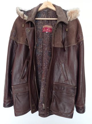 Chaqueta de piel y ante Blas Oliver 