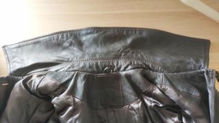 Gabardina cuero marron