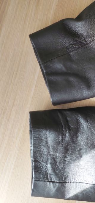 Gabardina cuero marron