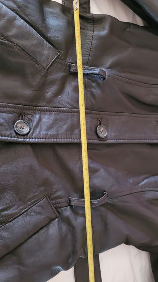 Gabardina cuero marron