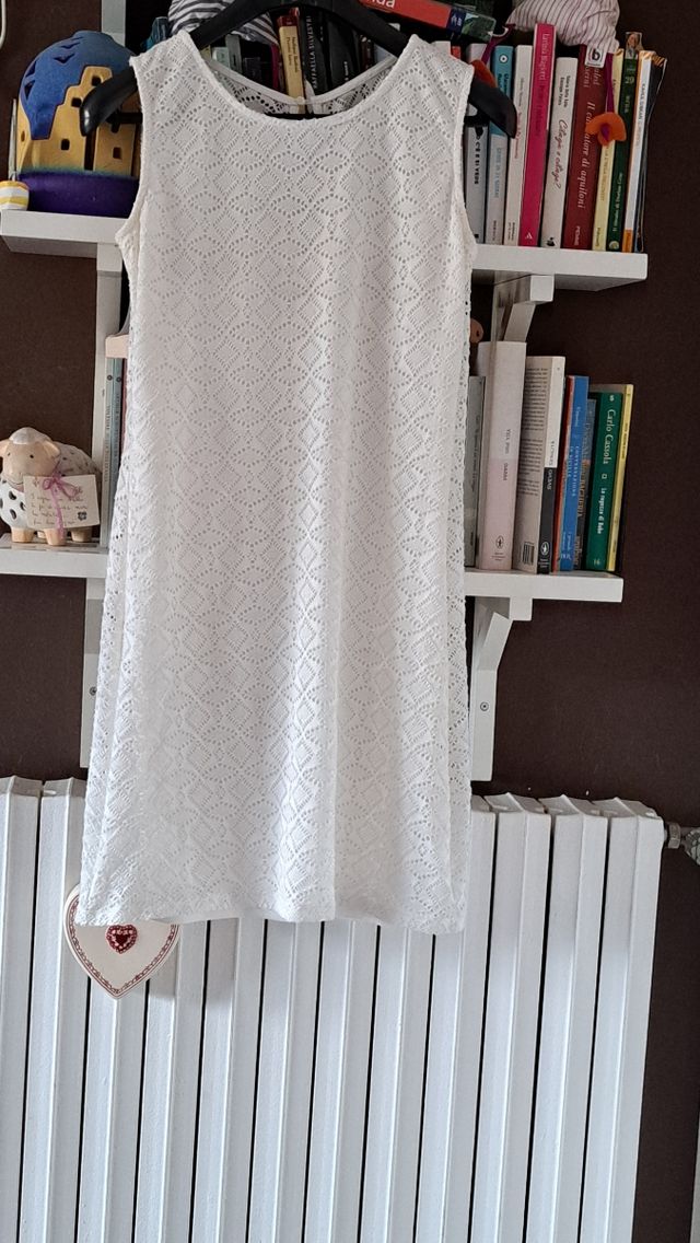 Abito bianco Deux con cerniera sul dietro