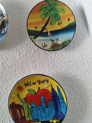 Platos decorativos de viajes