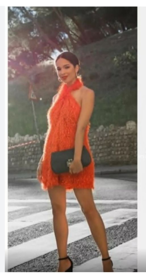 Vestido corto flecos