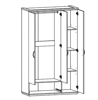 ARMARIO 3 PUERTAS CON ESPEJO DN