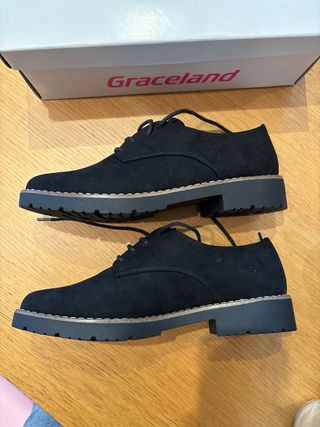 Zapatos Oxford negros mujer t.38