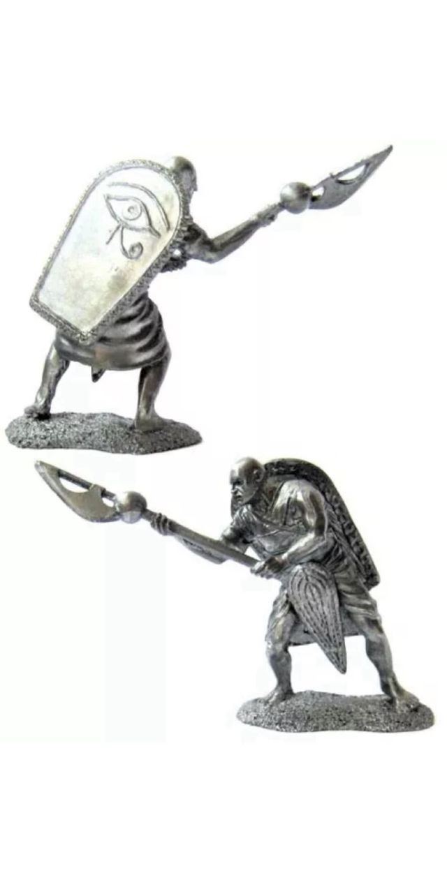 GUERRIERO EGIZIANO, 54mm. METALLO, RARO