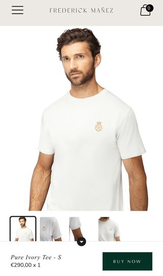 Camiseta blanca T-Shirt Frederick Mañez