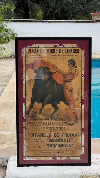 Cartel original corrida toros muerte Manolete