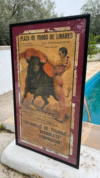 Cartel original corrida toros muerte Manolete