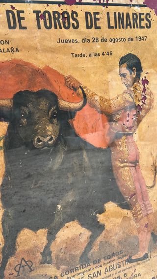 Cartel original corrida toros muerte Manolete