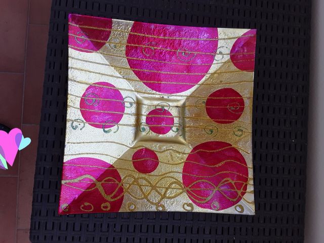 Portacaramelle in vetro colorato