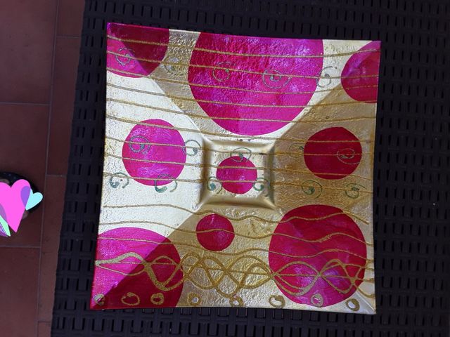 Portacaramelle in vetro colorato