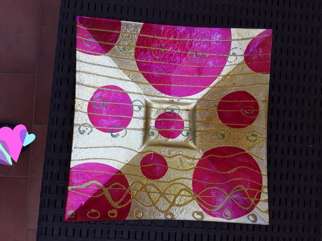 Portacaramelle in vetro colorato