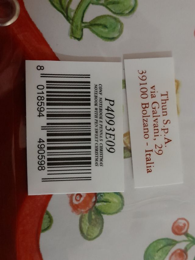 Notebook + penna natalizia Thun