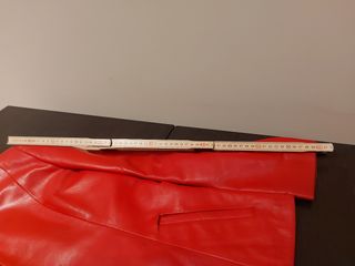 Chaqueta piel roja mujer