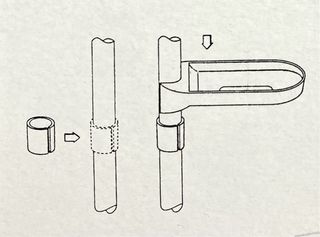 Adattatore per mensola asta doccia 20mm