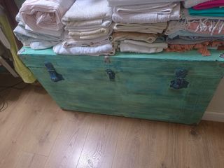 Baúl retro verde esmeralda