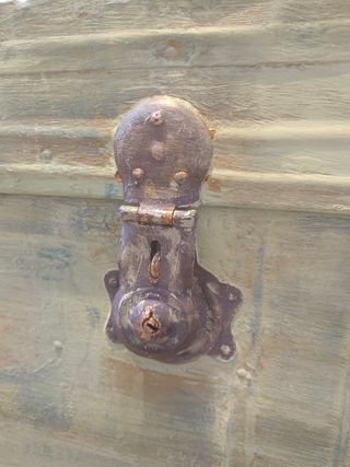 Baúl retro verde esmeralda