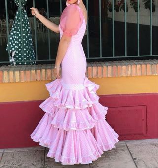 Vestido de flamenca rosa