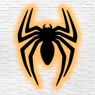 Cartel neon-led inspiracion araña Spiderman Marvel