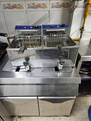 Freidora  trifacica  doble  seta