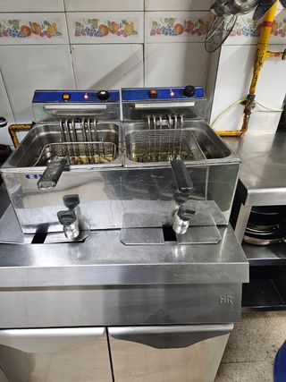 Freidora  trifacica  doble  seta