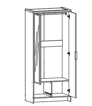 ARMARIO 2 PUERTAS CON ESPEJO