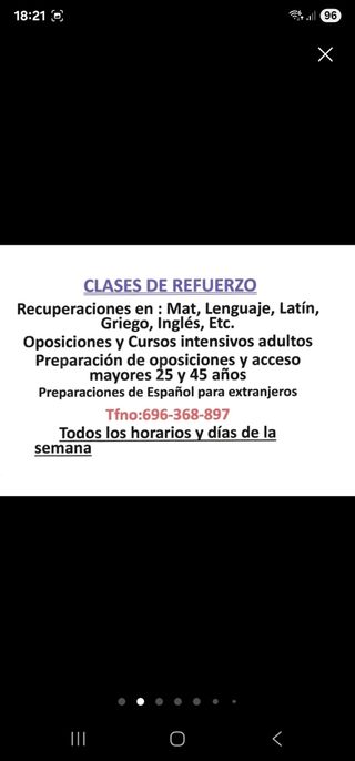 CLASES PARTICULARES, CURSO INTENSIVOS, ACCESOS 