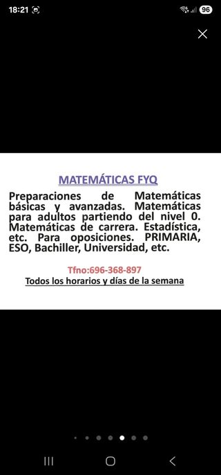 CLASES PARTICULARES, CURSO INTENSIVOS, ACCESOS 