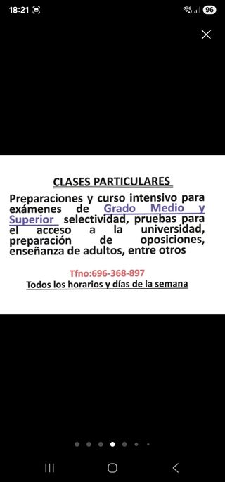 CLASES PARTICULARES, CURSO INTENSIVOS, ACCESOS 