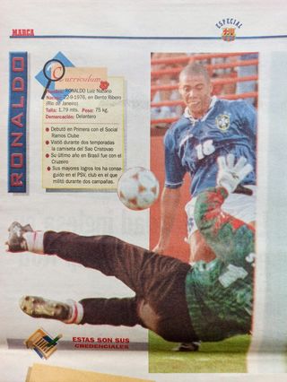 RONALDO NAZARIO ROOKIE EXTRA MARCA 96-97