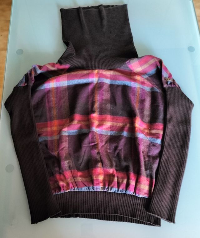 Maglia collo alto sciallato