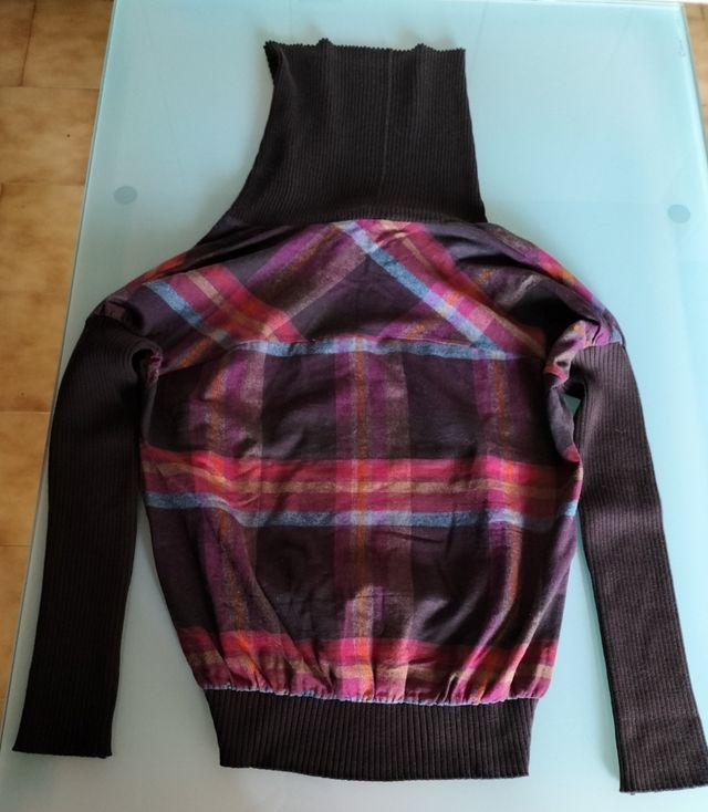 Maglia collo alto sciallato