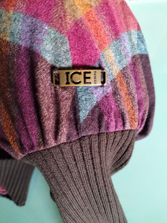 Maglia collo alto sciallato