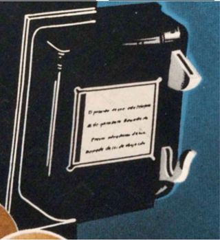 Antigua caja colectora fichas telefónicas nº 7-J.