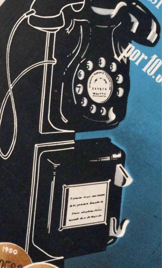 Antigua caja colectora fichas telefónicas nº 7-J.