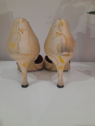 Zapato y bolso fiesta de tela