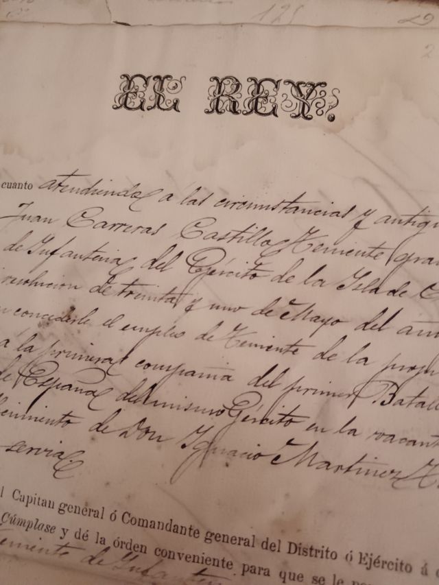 Cartas d Alfonso Xll y Xlll