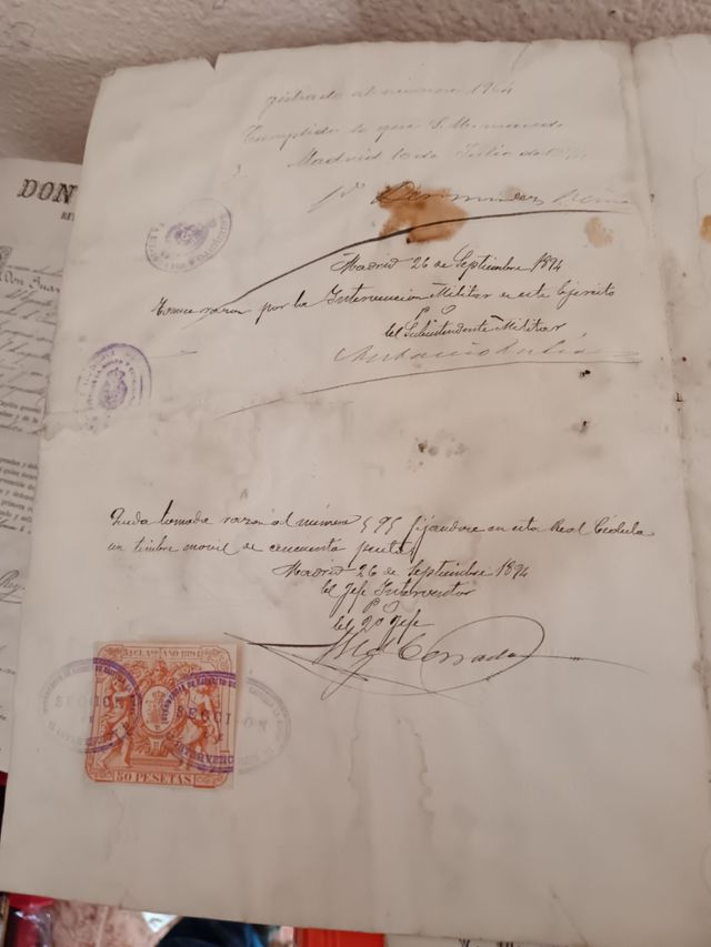 Cartas d Alfonso Xll y Xlll