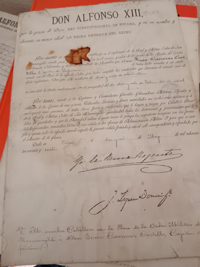 Cartas d Alfonso Xll y Xlll