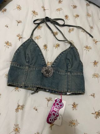 Falda y Top Denim Barbie Zara  XL