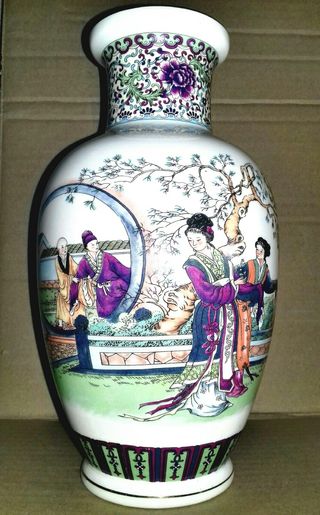 JARRÓN CHINO ORIGINAL AÑOS 80