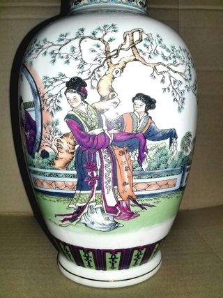 JARRÓN CHINO ORIGINAL AÑOS 80