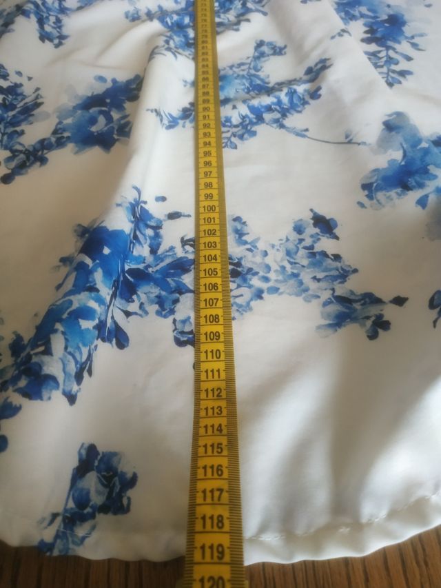 Vestito casual a fiori bianco-blue 10% descuento